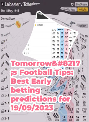 Tomorrow match correct score prediction
